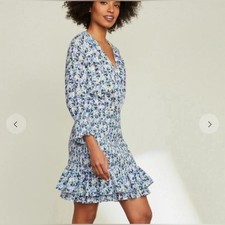 VERONICA BEARD Darrah Smocked Floral Mini Dress Sz 2