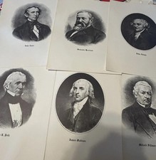 Vintage FIRST 35 presidents 8 By 10 Black and white Photos
