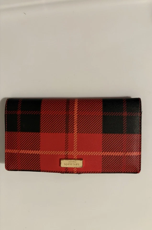 Juego de Cartera y Cartera Bandolera Kate Spade a Cuadros Negro y Rojo Foto 2 de 4
