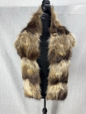 Marni Fur Stole Scarf Floral Accents *FLAWS See Description*