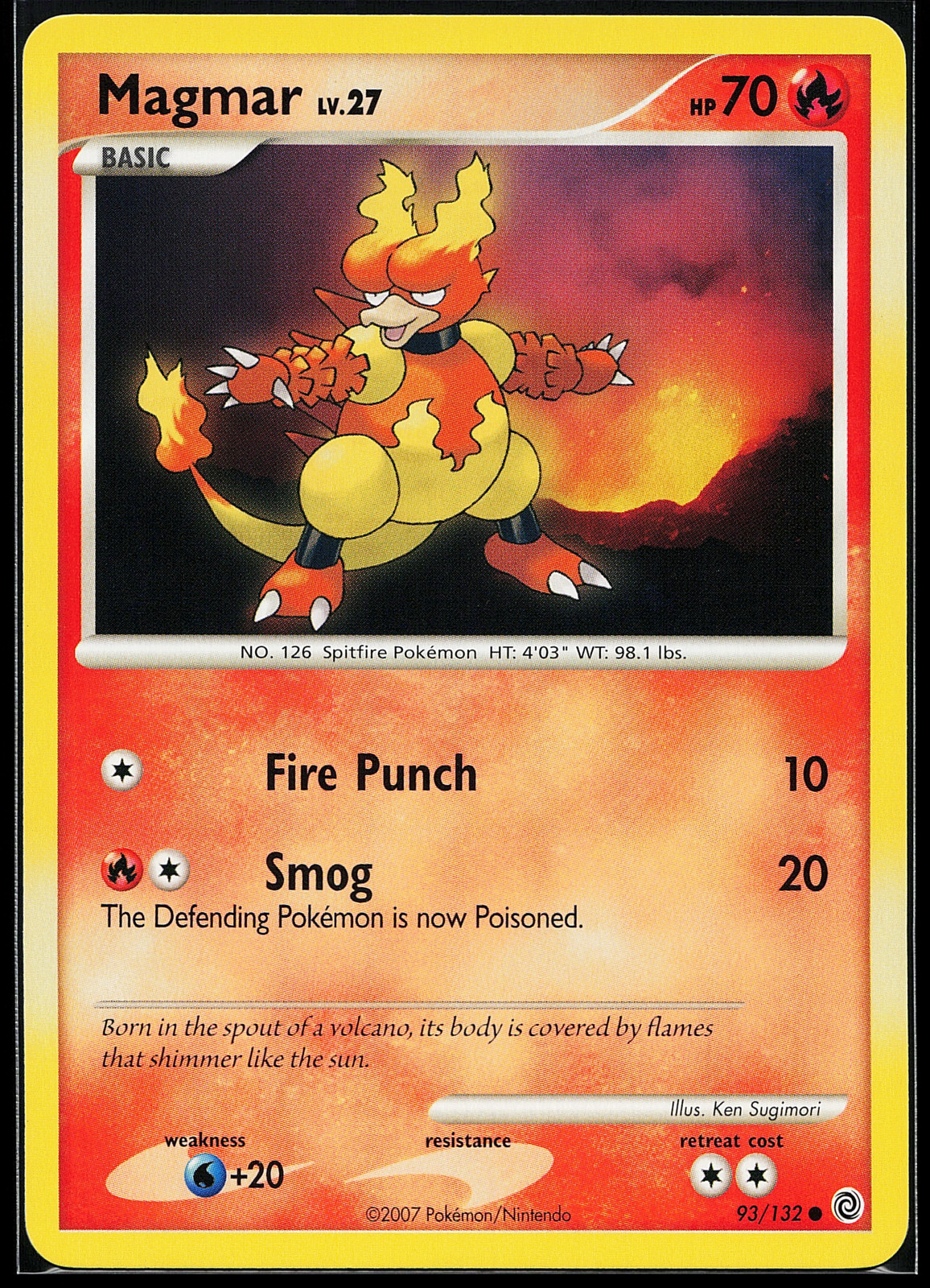 Magmar 93/132 Common Secret Wonders Pokemon Card