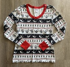 Hanna Andersson Nightmare Before Christmas Pajama Top Womens XS Jack Skellington
