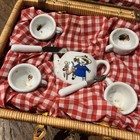Madeline Vintage Picnic Basket Set w/ Full Ceramic Tea Set for 4 people — photo 2