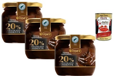 Witor's Dunkle Schokoladencreme 3x200g Brotaufstrich +Polpa 400g