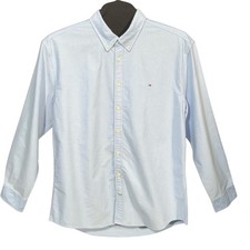 Tommy Hilfiger Men  s Long Sleeve Shirt Size XXL Blue Custom Fit Collared Button