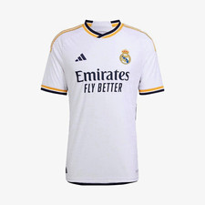 adidas Real Madrid White Short Sleeve Soccer Jersey M Regular Polyester