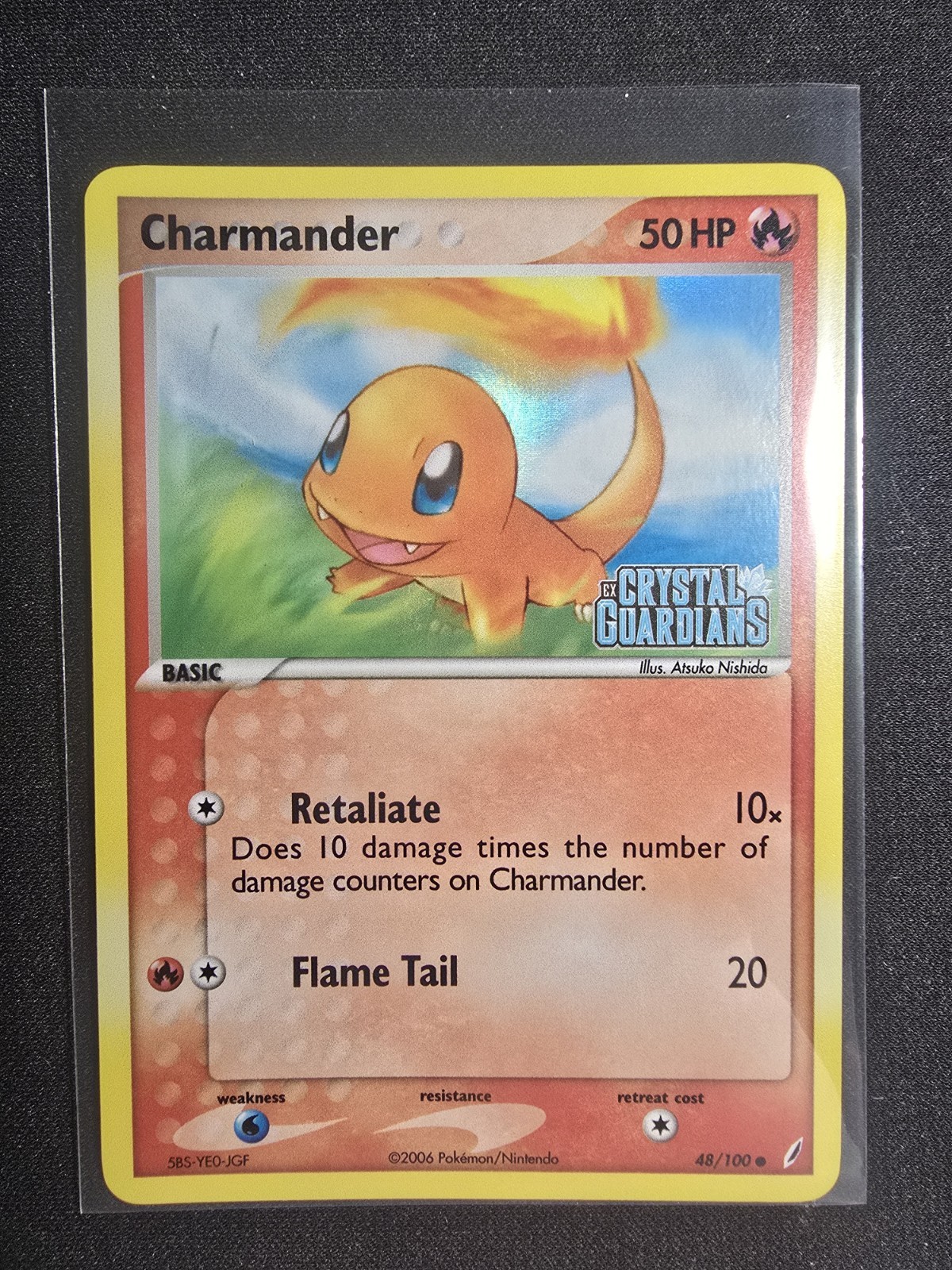 Charmander 48/100 Crystal Guardians Reverse Holo Nm