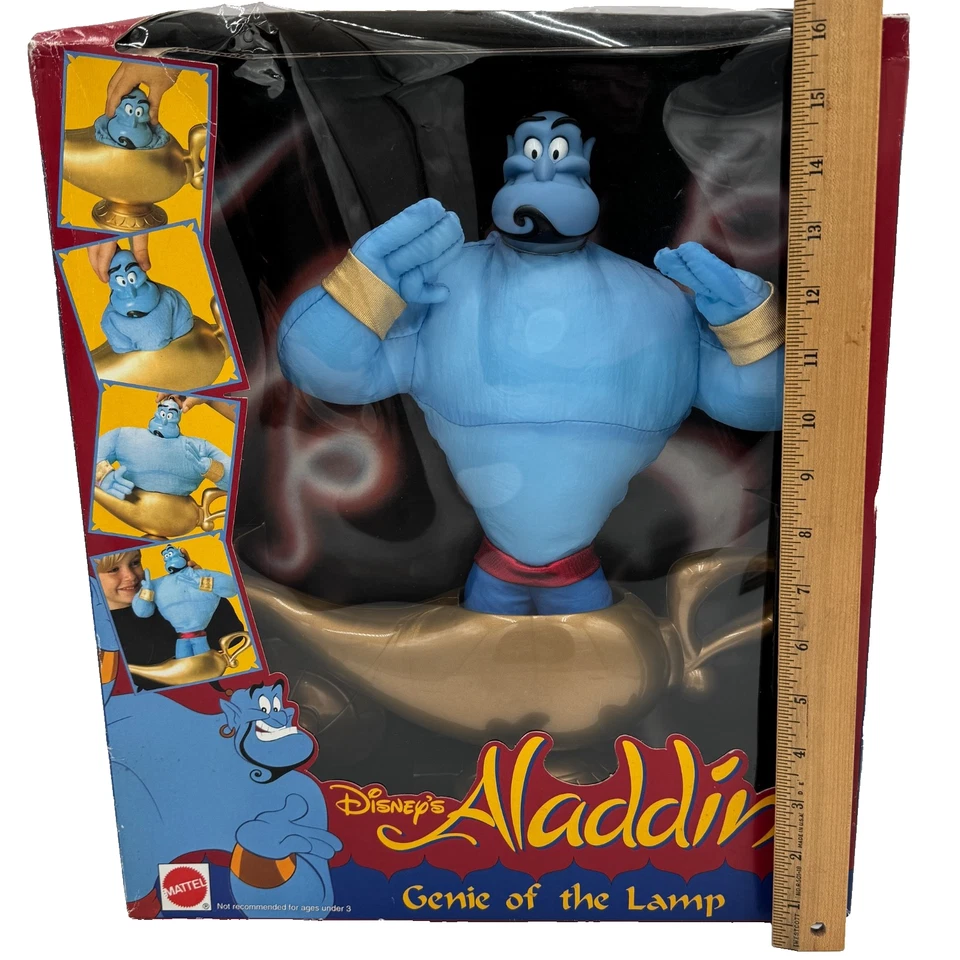 "DISNEY ALADDIN GENIO DE LA LÁMPARA GRANDE 14"" MATTEL VINTAGE COLECCIONABLE" Foto 2 de 4