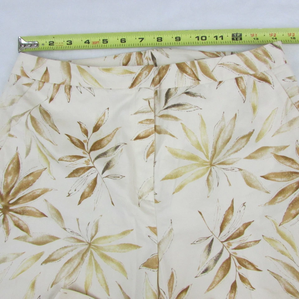 Pantalones capri de golf para mujer EP Pro New York marrón tostado floral talla 6 Foto 4 de 4