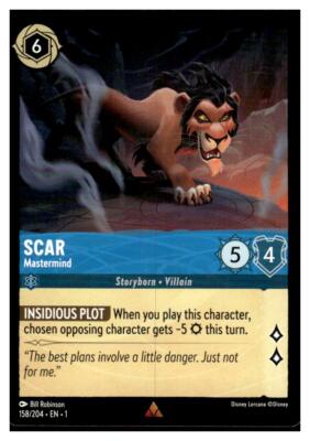 Disney Lorcana The First Chapter #158/204 Scar Mastermind Non-Foil