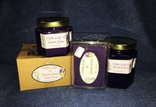 Hand Poured Summer Scents Soy Candles, Tarts  Votives - Violet Leaf Sweet Grass