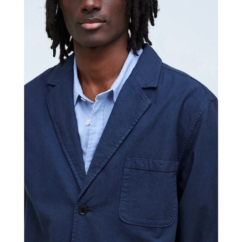 Neu Madewell Herren Baumwolle-Hanf-Mischung unstrukturierter Blazer blau Größe XS - Bild 5 von 16