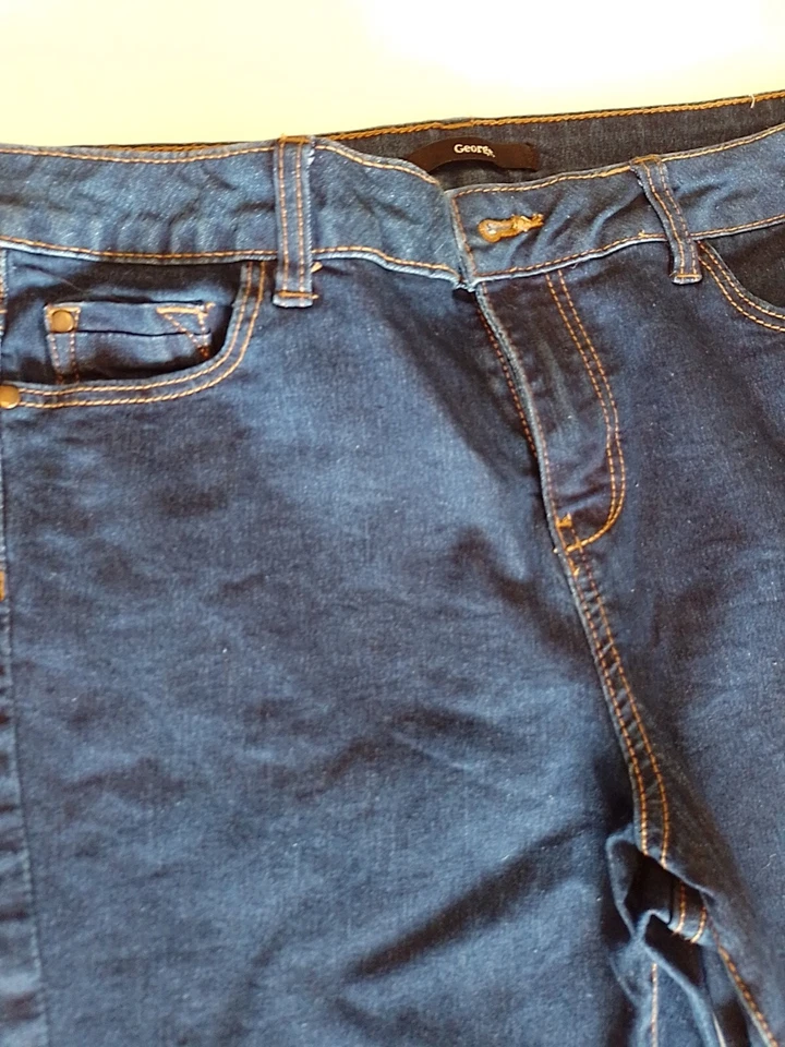 Ladies Jeans George Size 12 Cropped Blue 18194 - Image 2 of 4