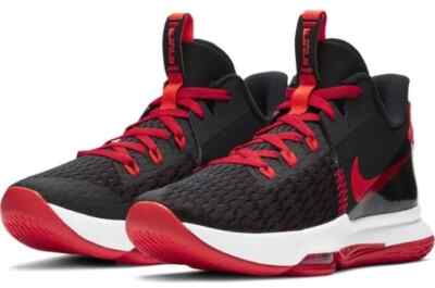 Nike LeBron Witness 5 Mens Basketball Shoes Black Bright Crimson Size 10.5 Nike LeBron Witness V Black Bright Crimson Red CQ9380-005  main image 2