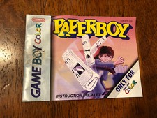 Paperboy Instruction Booklet Manual for Nintendo Gameboy Color