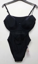 MAJOR STORES BLACK SWIMSUIT SWIMMING PADDED TUMMY CONTROL COSTUME 34 -38 D DD E 
