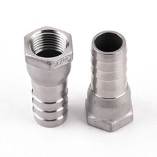 BSP 1/4"-2" Stainless Steel Female Thread Fitting x Barb Hose Tail End Connector