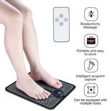 Portable Electric Foot Massager Pad Blood Circulation Muscle Stimulator w/Remote