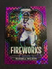 2022 Panini Prizm Fireworks Purple Power Prizm /49 Russell Wilson #F-5