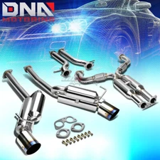 4.5"DUAL BURNT TIP STAINLESS STEEL EXHAUST CATBACK SYSTEM FOR 370Z FAIRLADY Z34