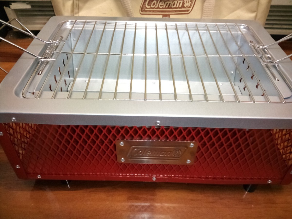 Coleman Charcoal Grill 11” X 16” X 6” With Logo Travel Bag Vintage