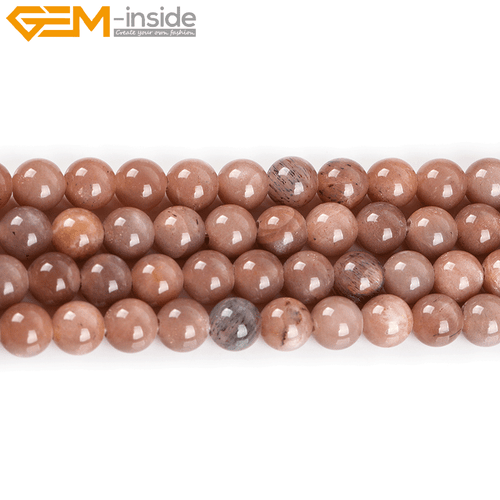Natural Sunstone Round Loose Beads 15" Big Hole Stone Beads Jewelry Making Craft - Picture 24 of 34