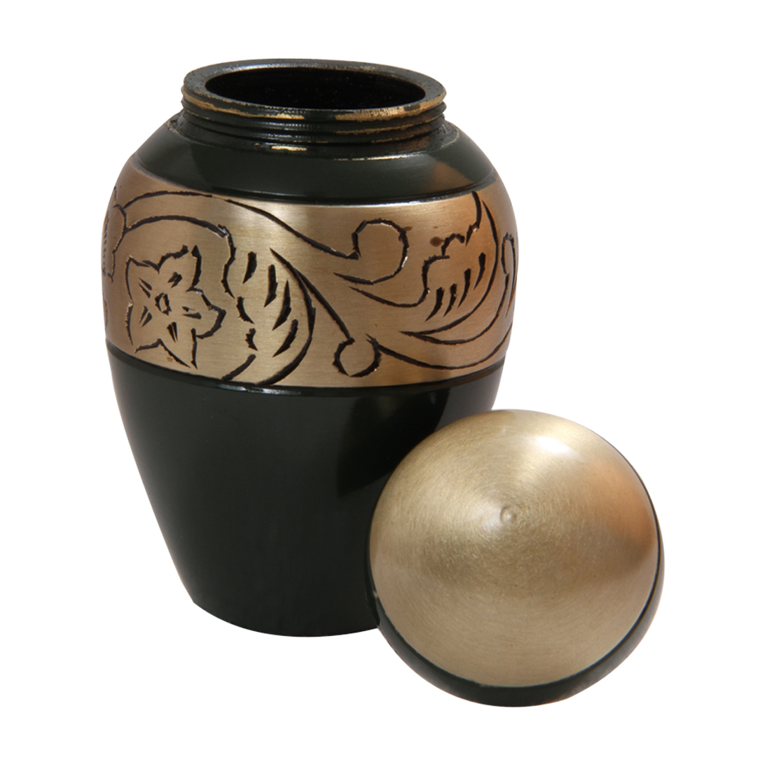 Antique Floral Etched Small Keepsake Brass Urn, Flower Funeral Urns Ashes eBay