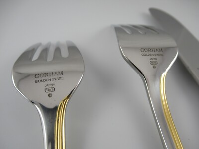 Gorham GOLDEN SWIRL 18/8 Stainless Steel Glossy Flatware Your