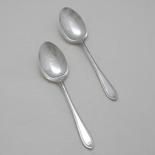 SILVER PEARL Design George Butler Silver Service Cutlery Pair of Table Spoons