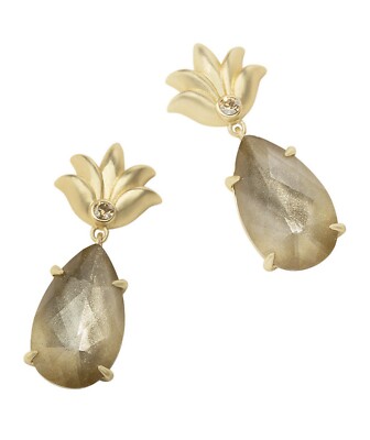 Spartina 449 Gilded Gold Pineapple Dewdrop Earrings