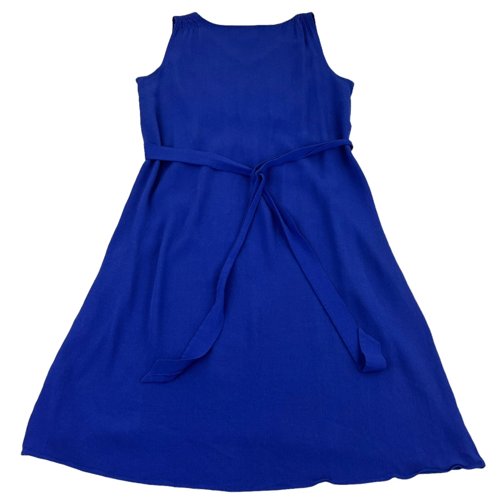 Abito donna Kate Spade New York A Line blu medio senza maniche cravatta in vita
