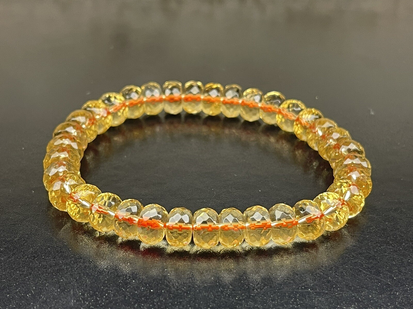 Top Quality Natural Untreated Brazil Citrine Crystal Beads Bracelet 8