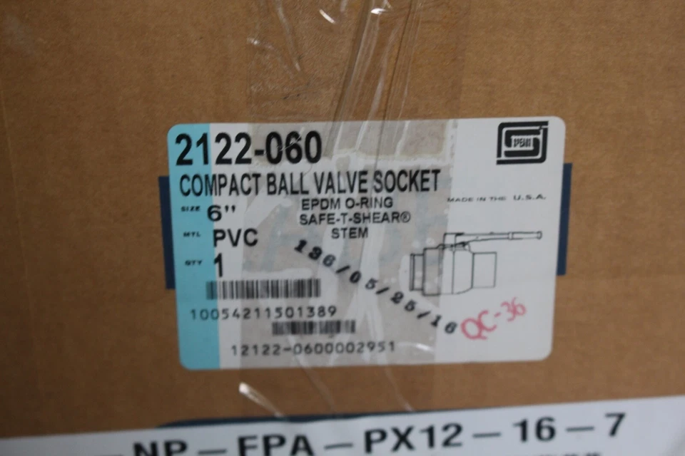 Válvula de bola de PVC Spears 6" 2122-060 Foto 2 de 3