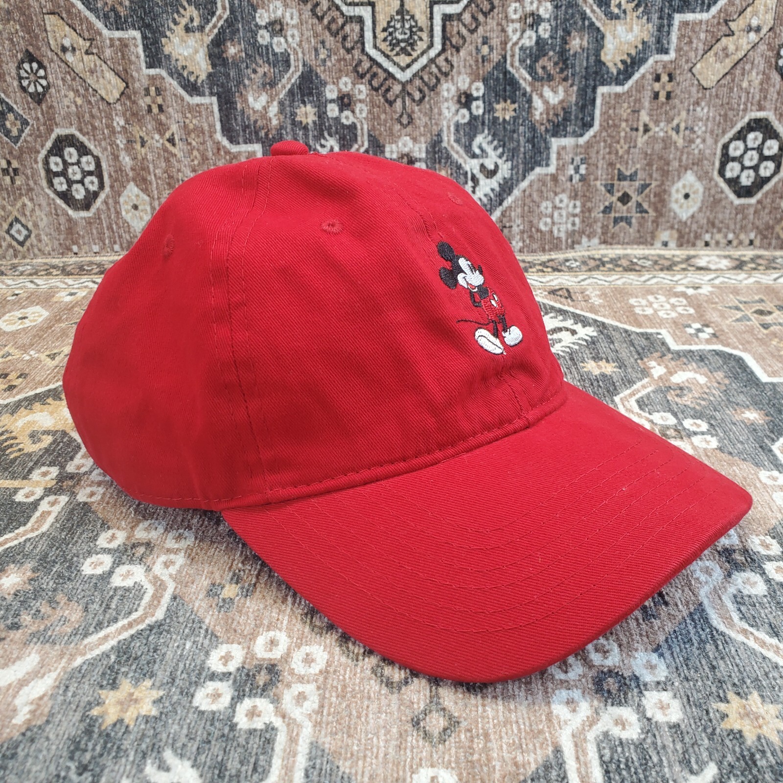Disney Mickey Mouse Adjustable Red Strap Back Hat… - image 2