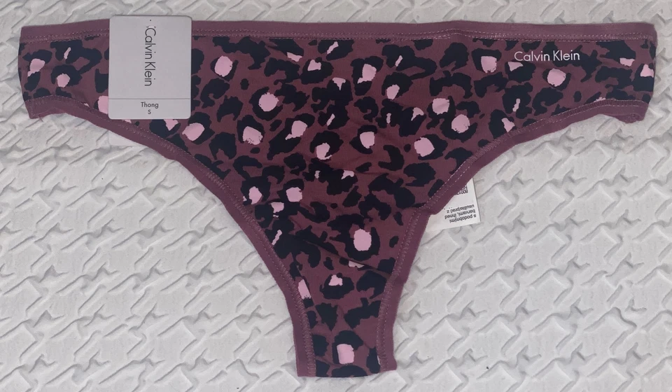 Tanga Panty CALVIN KLEIN Forma Algodón Leopardo Bayas Salvajes Mujer S 5 M 6 L 7 XL 8 Foto 4 de 4