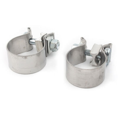 2x Chrome Exhaust Clamp 1.75” For Harley Electra Street Road Glide – 360° Grip