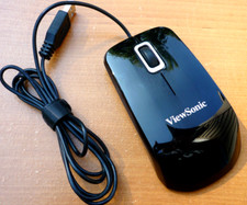 Vintage ViewSonic MSU0846 Optical Wheel Mouse USB Wired Gloss Black