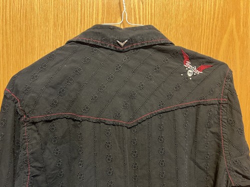 Men's Fender Custom Shop Long Sleeve Black Shirt Pre-Owned Good Condition Snaps - Picture 13 of 16