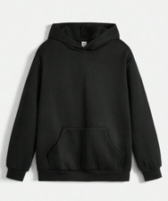 Boys Black Hooded Sweatshirt With Pocket Size 13/14