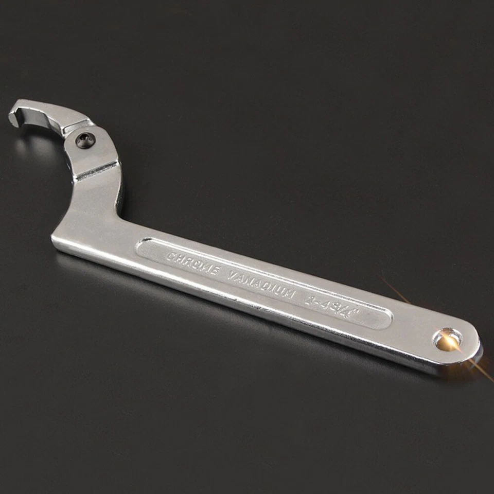 Adjustable Hook Wrench C Spanner Hand Tool for Nuts Bolts 19-76mm Square Head UK - Image 4 of 4