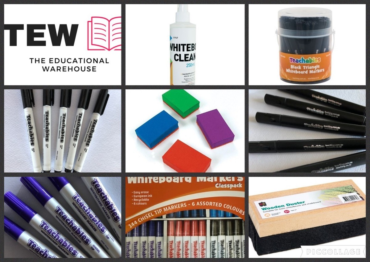 Whiteboard Markers, Pens, Erasers, Cloths Cleaners Teacher