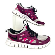 Nike Girls Free Run 2 DD0163-001 White Running Shoes Sneakers Size 7Y