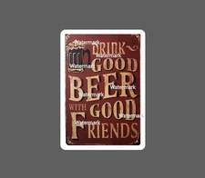 Good Beer Good Friends Sticker Waterproof