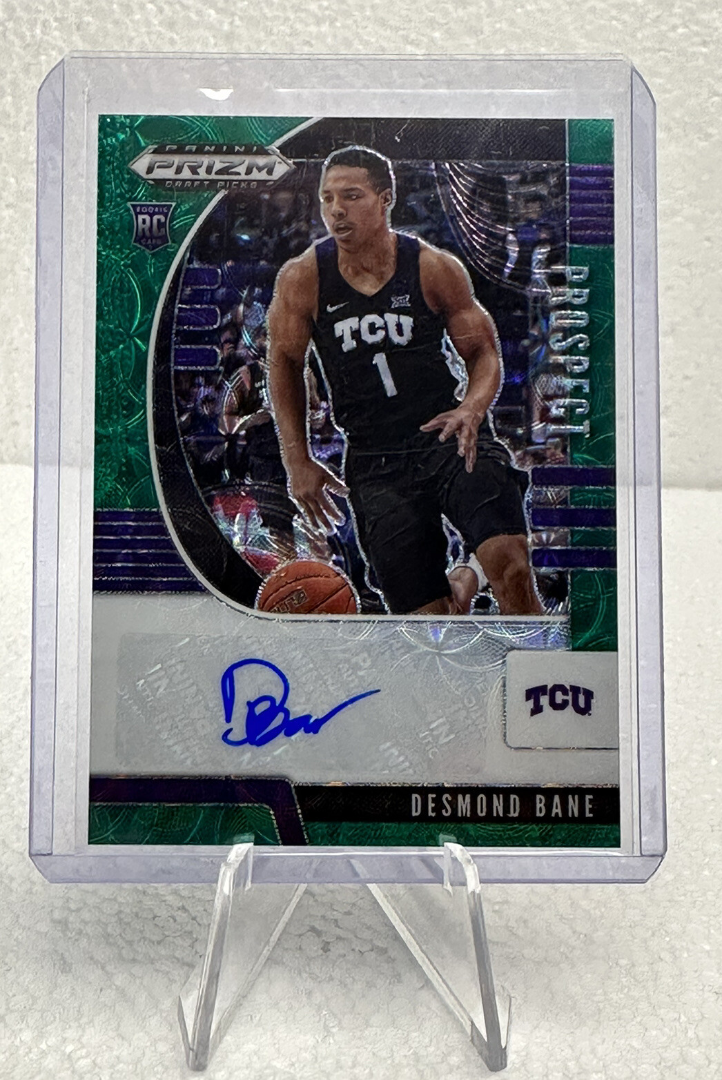 2020 Prizm Draft Picks Desmond Bane Prospect Auto TCU #PA-DB Green Choice  6/8