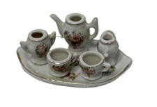 Vtg Childs Mini Childrens Miniature Doll House Tea Set 1940s Occupied Japan-READ