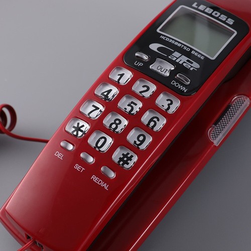Wand montiert Schnur gebordtes Telefon Desktop Haus telefone Hotel Home Office - Zdjęcie 6 z 10