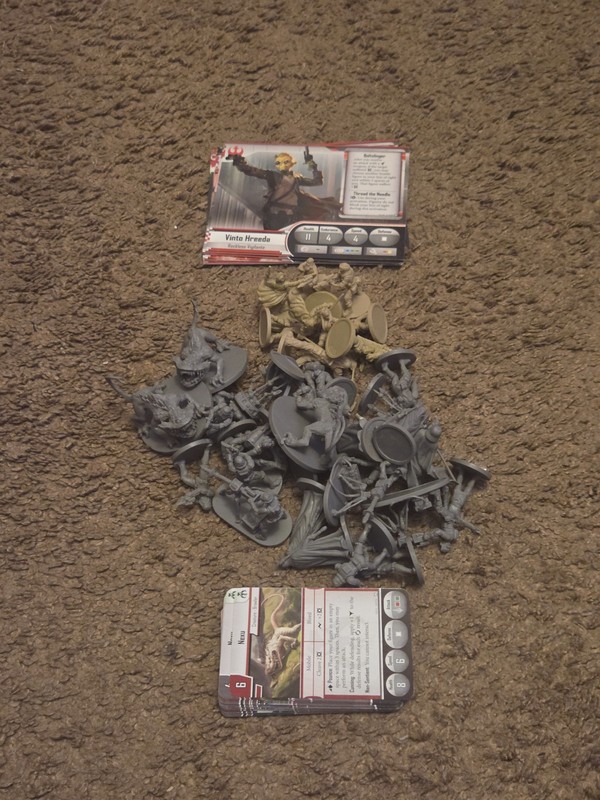 Star Wars Game Imperial Assault Lot of 37 Figures, Cards, And Dice.