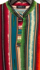 Women’s Serape Button Up Shirt Dress, Western Striped Small See NEW