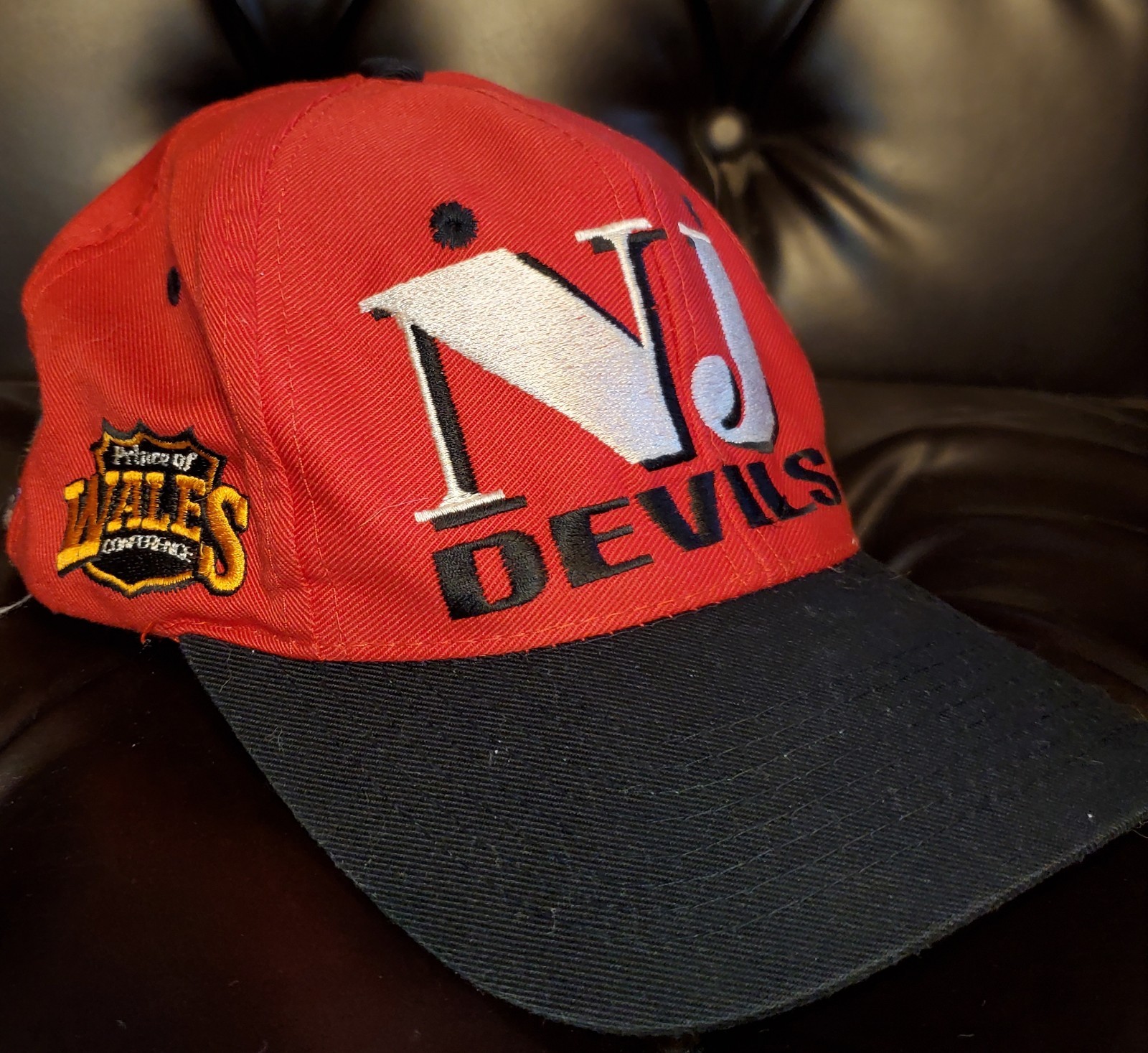 Vintage NHL Logo 7 New Jersey Devils Cap Hat Spell Out RARE