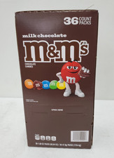 M M'S Milk Chocolate Candy, Full Size 1.69 oz Bag, Pack of 36 Bulk - EXP: 02/27